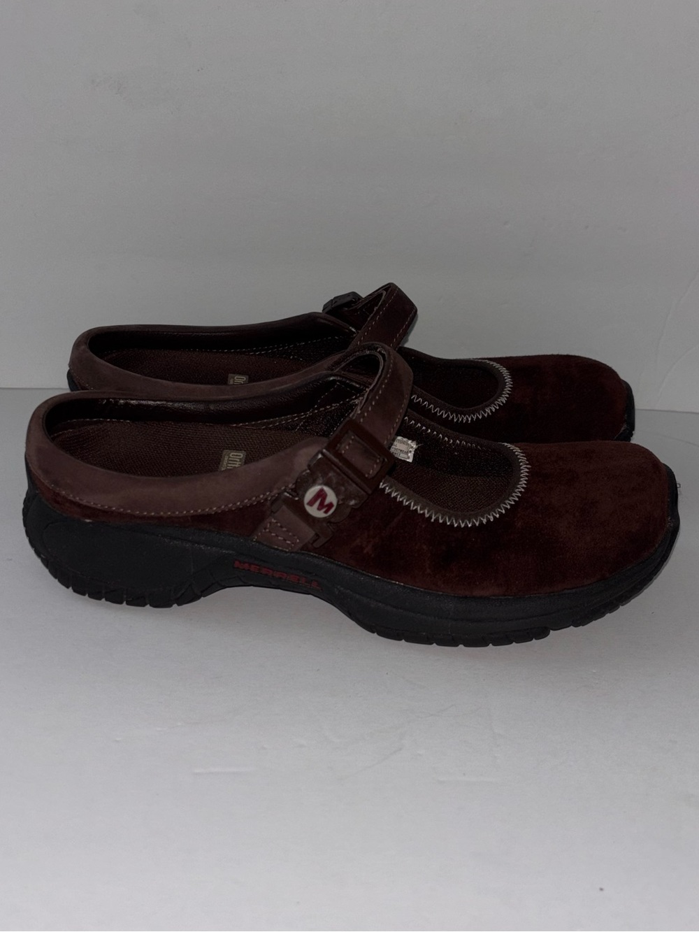 Merrell Women's Brown Suede Slip-On Clog Mule Mary Janes Sz 7